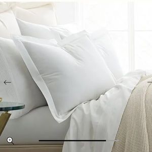 Pair of new Boll and Branch Signature Hemmed King Sham Covers